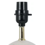 Mainstays 12.75 Inch White Ball Table Lamp with White Linen Shade - Image 3