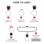 Luxury Car Air Freshener Hanging Men Women Vanilla Long Lasting Scent Diffuser - Image 3