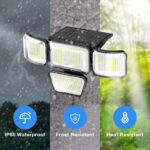 DAYBETTER Solar Lights Outdoor, 4 Heads 3000LM IP65 Waterproof Motion Sensor Security Lights with 278 LEDs, 3 Modes 270° Wide Angle Solar Outdoor Lights for Yard Garden Garage Porch (2 Pack) - Image 6