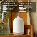 DAYBETTER Essential Oil Diffuser, Mother's Day Gifts 250ML Ceramic Aroma Humidifiers with 7 Colors Lights, 3 Mist Mode and Waterless Auto Shut-Off for Large Room Car - Image 3