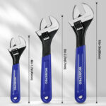 WORKPRO 3-Piece Adjustable Wrench Set, 6in, 8in & 10in Wrenches with Ergonomic Grip for Home, Garage, Workshop - Image 4