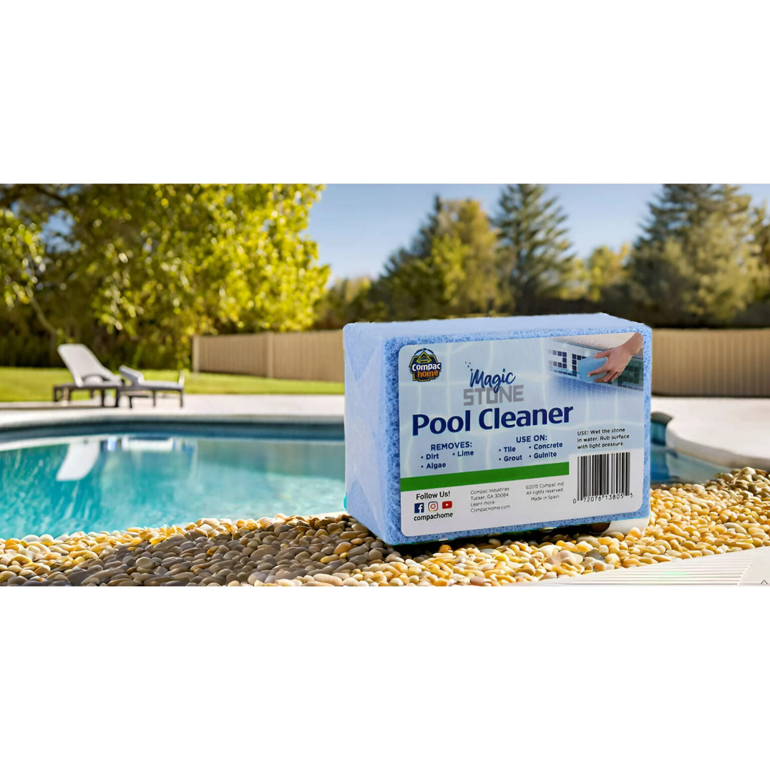 Compac Home Magic Stone Pool Cleaner for In-Ground Pools – Removes Dirt ...