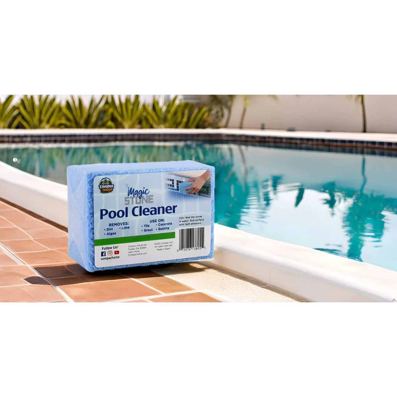 Compac Home Magic Stone Pool Cleaner for In-Ground Pools – Removes Dirt ...
