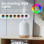 DAYBETTER Essential Oil Diffuser, Mother's Day Gifts 250ML Ceramic Aroma Humidifiers with 7 Colors Lights, 3 Mist Mode and Waterless Auto Shut-Off for Large Room Car - Image 6