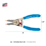 CHANNELLOCK 6-inch Convertible Retaining Ring Pliers, Ideal for Snap Rings and Circlip, Made in USA (926) - Image 5
