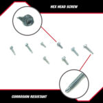 Hyper Tough Zinc Plated Steel Self Drilling Screw Set with Clear Case, 180 Piece - Image 5